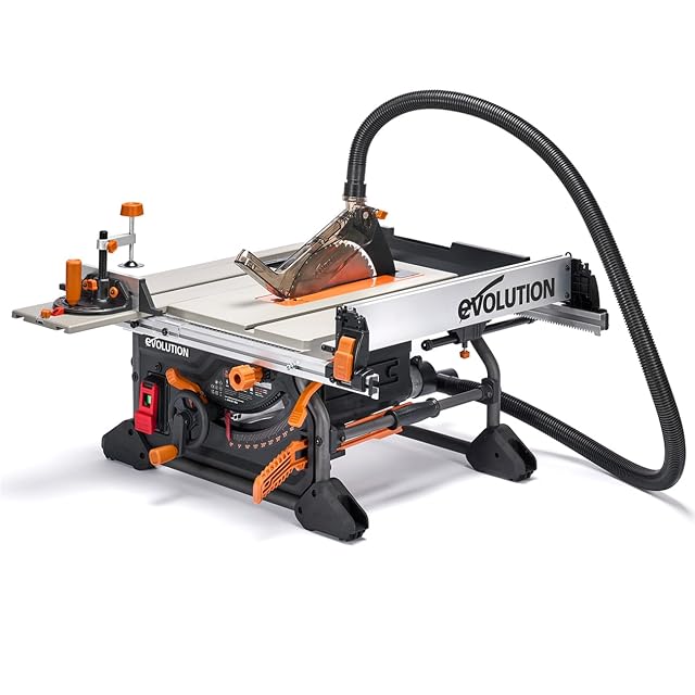 Sierra de mesa Evolution Power Tools R255TBL+, fotografía de producto