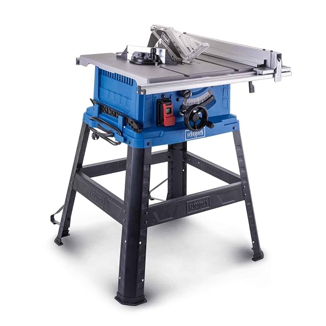 Sierra de mesa Scheppach HS105 con soporte, fotografía de producto
